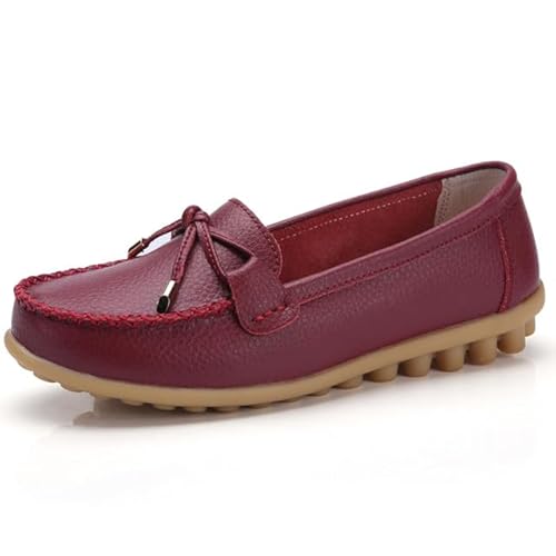 AIFLM Damen Loafer Schuhe Mokassin Schuhe Bequemes Fahren Wandern Freizeit Krankenschwestern EIN Fuß Arbeit Weiche Flache Schuhe Anti Rutsch von AIFLM