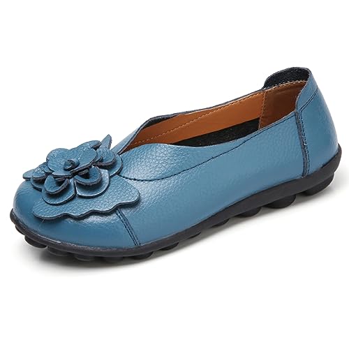 AIFLM Damen Mokassin Slip-on Schuh PU Leder Freizeitschuhe Fahrschuhe Wanderschuhe Schuh Fahren Krankenschwester Schuhe von AIFLM