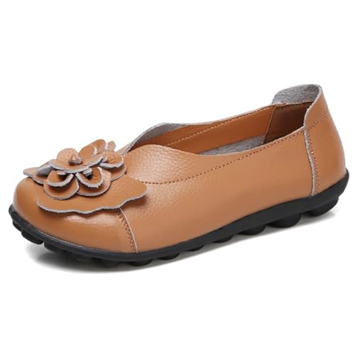 AIFLM Damen Mokassin Slip-on Schuh PU Leder Freizeitschuhe Fahrschuhe Wanderschuhe Schuh Fahren Krankenschwester Schuhe von AIFLM