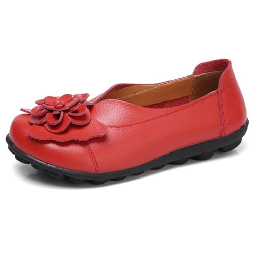 AIFLM Damen Mokassin Slip-on Schuh PU Leder Freizeitschuhe Fahrschuhe Wanderschuhe Schuh Fahren Krankenschwester Schuhe von AIFLM