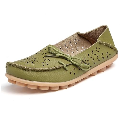 AIFLM Damenstil Leder Loafer Mokassin Fahr Krankenschwester Wander Tritt mit einem Fuß auf die rutschfeste Schuhe Freizeitschuhe Komfort Weich Ausgehöhlt AIFLM Damenstil Leder Loafer Mokassin Fahr Krankenschwester Wander Tritt mit einem Fuß auf die rutschfeste Schuhe Freizeitschuhe Komfort Weich Ausgehöhlt von AIFLM