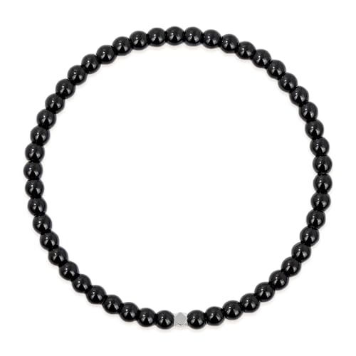 AIFUYUDM 4mm Heilstein Armband Damen, Perlenarmband für Frauen mit Elastikband, Heilstein Edelstein Armbänder für Energie & Glück Geschenk für Tochter Mutter Schwester Freundin von AIFUYUDM