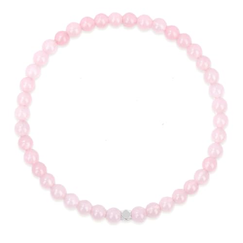 AIFUYUDM 4mm Heilstein Armband Damen, Perlenarmband für Frauen mit Elastikband, Heilstein Edelstein Armbänder für Energie & Glück Geschenk für Tochter Mutter Schwester Freundin von AIFUYUDM