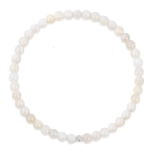 AIFUYUDM 4mm Heilstein Armband Damen, Perlenarmband für Frauen mit Elastikband, Heilstein Edelstein Armbänder für Energie & Glück Geschenk für Tochter Mutter Schwester Freundin von AIFUYUDM