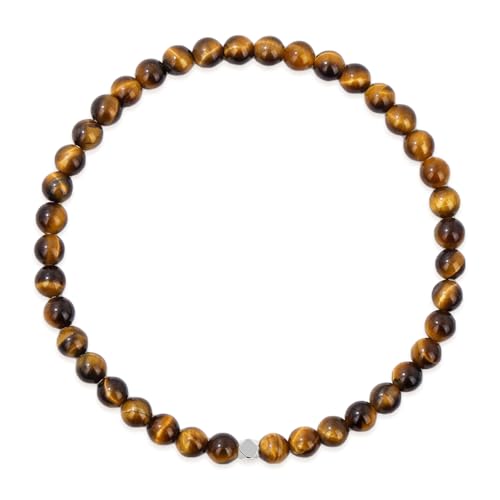 AIFUYUDM 4mm Heilstein Armband Damen, Perlenarmband für Frauen mit Elastikband, Heilstein Edelstein Armbänder für Energie & Glück Geschenk für Tochter Mutter Schwester Freundin von AIFUYUDM