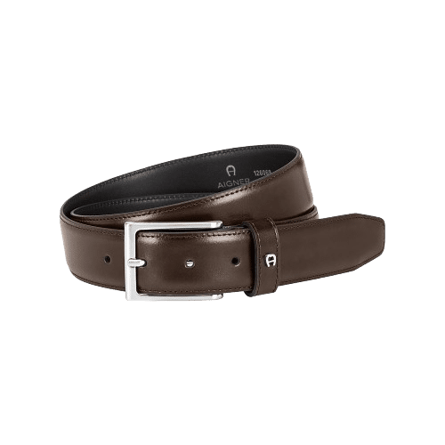 AIGNER - Aigner Gürtel Basic mit S-Schließe Silber, Braun von AIGNER