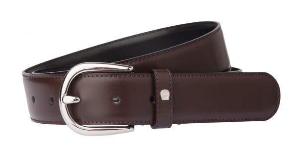 AIGNER - Aigner Gürtel Basic mit S-Schließe silber 126371 dunkelbraun - Gr. - 85 von AIGNER