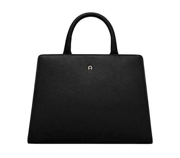 AIGNER - Aigner Handtasche Cybill M, Schwarz-Gold von AIGNER