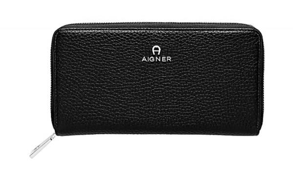 AIGNER - Aigner Portemonnaie Ivy, Schwarz 156182 Silber von AIGNER