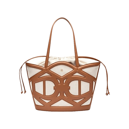 AIGNER - Aigner Schultertasche / Shopper Azzurra M, Cognac Brown von AIGNER