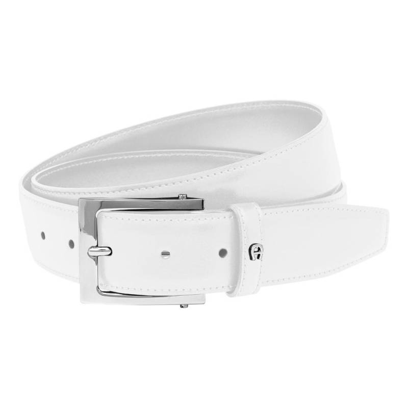 AIGNER - Herrengürtel Business Belt 3,5 Cm White Weiß - Gr. - 90 von AIGNER