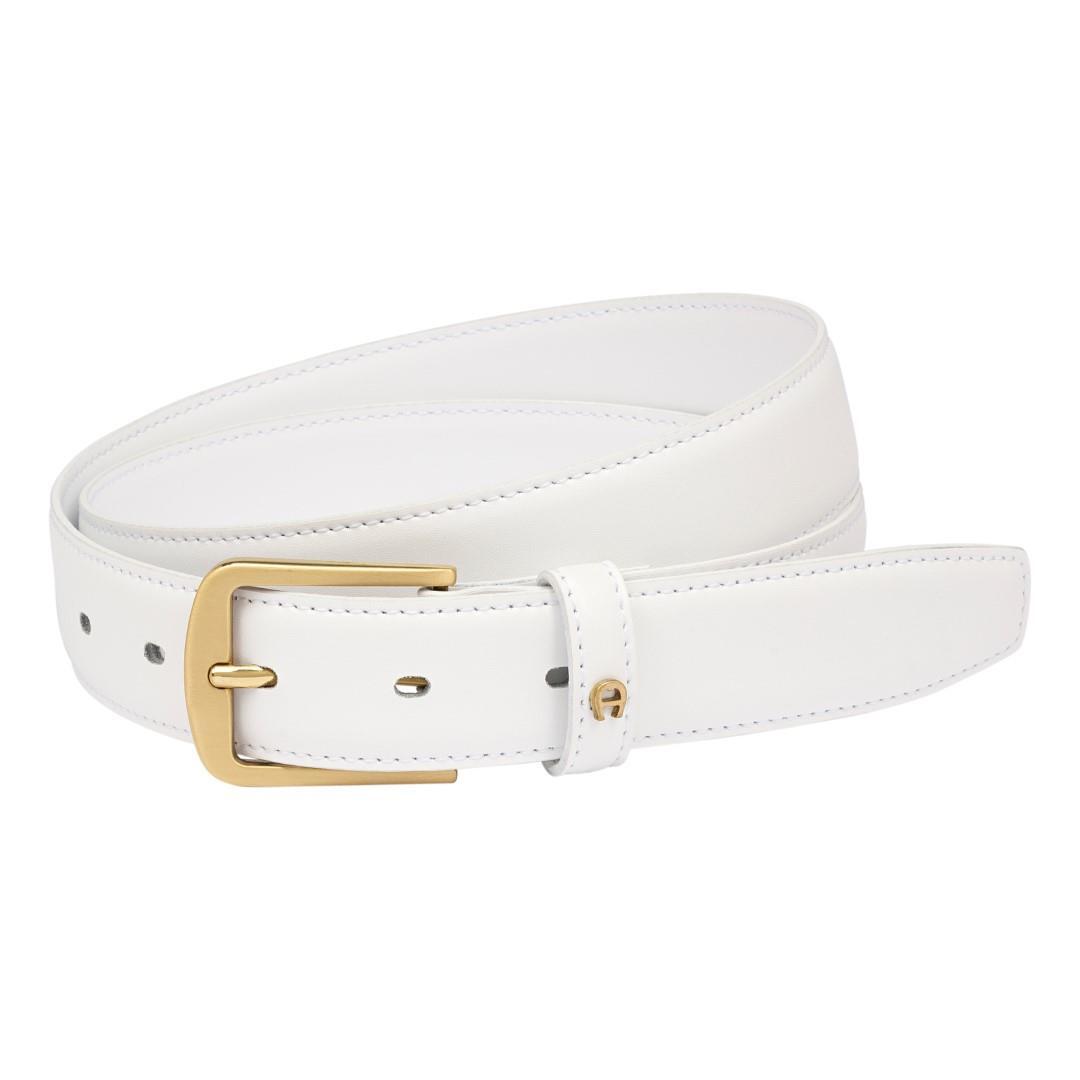 AIGNER - Herrengürtel Gürtel 3 Cm White Weiß von AIGNER