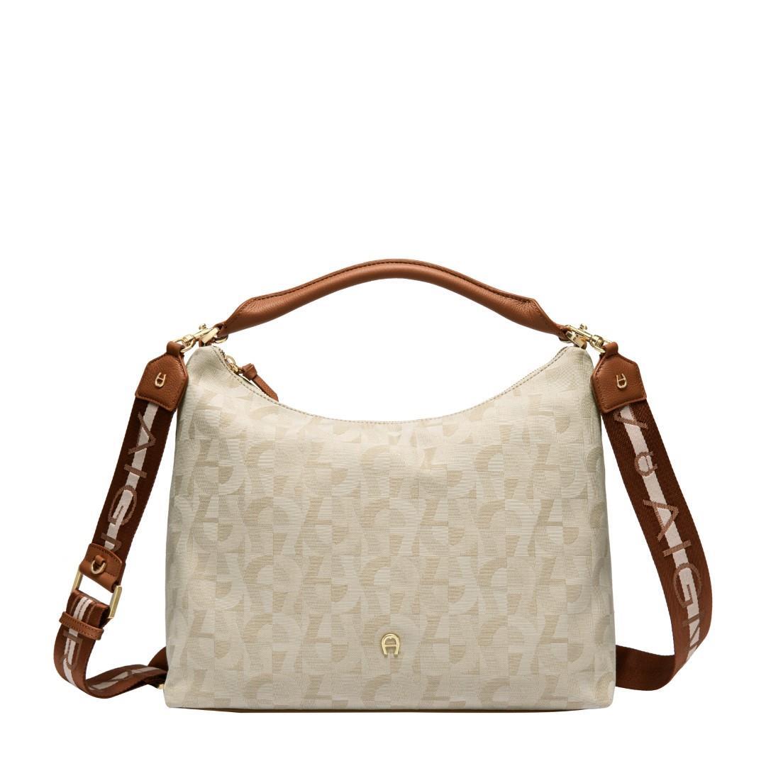 AIGNER - Hobobag Zita M Maple Brown Cognac - Gr. - L von AIGNER