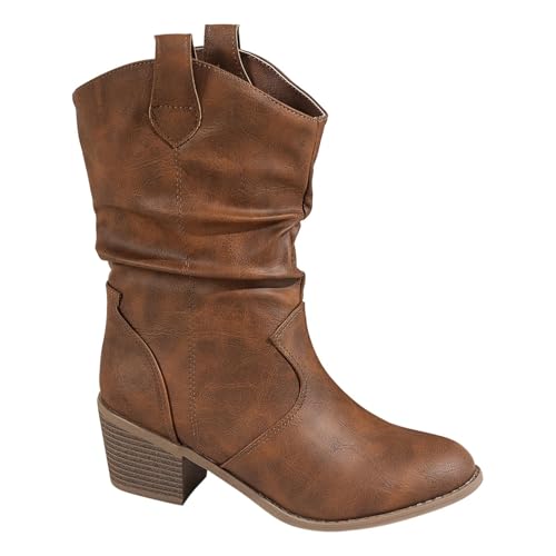 AIGOUT Cowboystiefel für Damen, breite Wade, Cowgirl-Stiefel, Kostümparty, 1960er und 1970er Jahre, Retro-Look, Schuhe, Damenkostüm, Absatzstiefel, Reißverschluss, weite Passform, Lederstiefel, AIGOUT Cowboystiefel für Damen, breite Wade, Cowgirl-Stiefel, Kostümparty, 1960er und 1970er Jahre, Retro-Look, Schuhe, Damenkostüm, Absatzstiefel, Reißverschluss, weite Passform, Lederstiefel, von AIGOUT