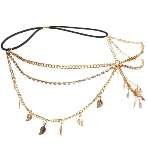Gatsby Haarschmuck Kette Funkelndes Stirnband Bling Kopfkette Schmuck Kristall Strass Flapper Haarschmuck Stirnbänder für Frauen, Mädchen von AIGOUT