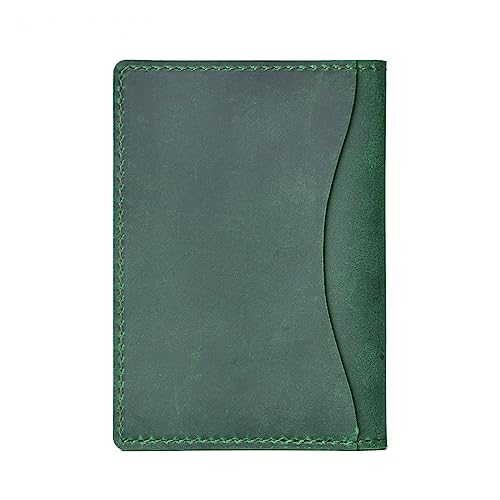 AIGUONIU Vintage Kreditkartenetui aus echtem Leder mit Geldklammer, lässiger Geldtasche für Männer, Grün , Vintage von AIGUONIU