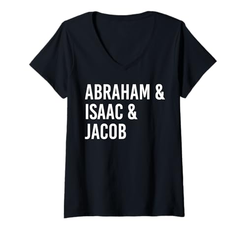 Damen Abraham Isaak Jacob T-Shirt mit V-Ausschnitt Damen Abraham Isaak Jacob T-Shirt mit V-Ausschnitt von AIJ Tees