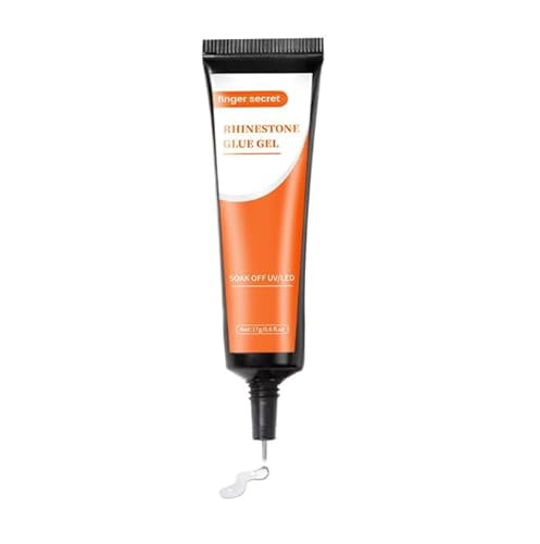 AIJIMEI Rhinestone Glue für Nägel, 17 g, hohe Haftung, Röhrchen, Strass, Gel mit Nagelfeile und Tweezern, leicht zu halten, Kristall-Dekoration für Babys, Zuhause, DIY und Wohnzimmer (Set 5) von AIJIMEI