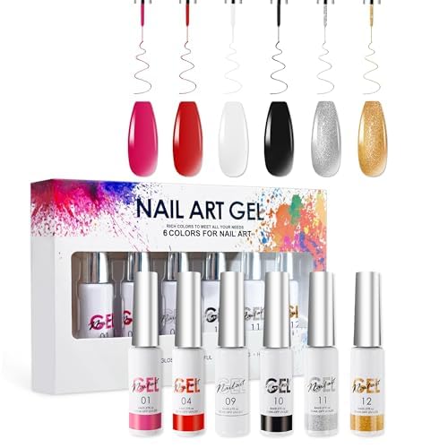 Gel-Liner für Nail Polish (6 Farben) von AIJIMEI