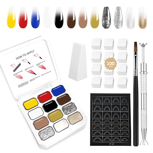 Ombre Gel Nail Polish, 12 Farben Ombre Gel, Geeignet Für Ombre Nail Polish, einfach zu färben, langlebige Wirkung, kann DIY-Nagelkunst Zu Hause erreichen.(c6) von AIJIMEI