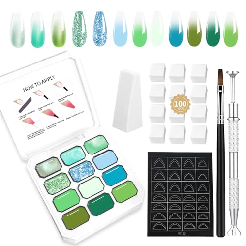 Ombre Gel Nail Polish, Die Allmähliche Ombre Gel-Wirkung Erkennt, Einfach Zu Bedienen, Langlebig, Französischer DIY-Nagellack, Geeignet Für Nagelliebhaber Gel Ombre. (c5) von AIJIMEI