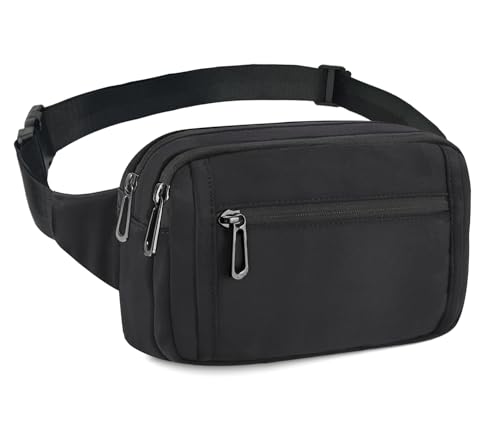 Bauchtaschen für Damen, modische Umhängetasche, Gürteltasche für Teenager-Mädchen, Bauch-Hüfttasche für Reisen, Wandern, Radfahren, Laufen, einfaches Tragen jedes Handys, Geldbörse, Black02, modisch von AIKENDO