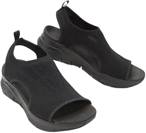 AILISK Bergxperten Florax-ergonomische schmerzlindernde Komfort-Sandalen(Schwarz,numeric_35) von AILISK