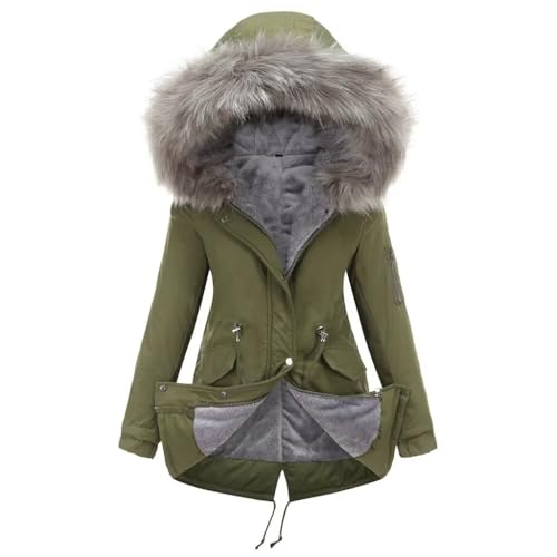 AILISK Damen Parka Warm Gefüttert Lang Extrem Warme Winterjacke Große Größen Wintermantel mit Kapuze AILISK Damen Parka Warm Gefüttert Lang Extrem Warme Winterjacke Große Größen Wintermantel mit Kapuze von AILISK
