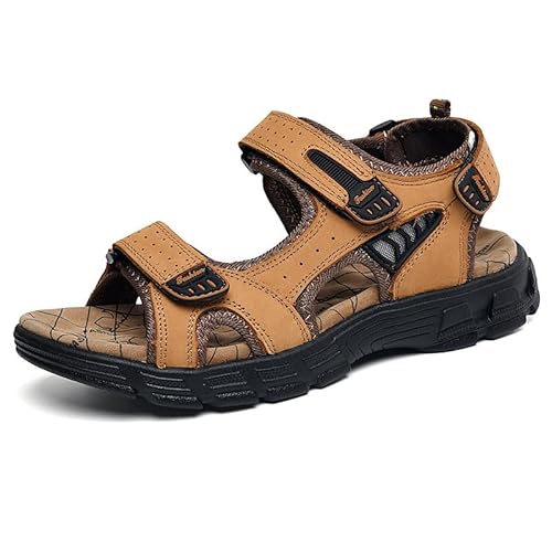 AILISK Orthoday Orthopädische Ledersandalen Herren – Stilvoller Komfort und Halt für Ihre Füße(Gelb,numeric_43) von AILISK