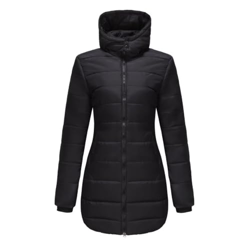 AILISK Ultraleichte Steppjacke Damen mit Kapuze Lang Winter Warm Wasserdicht von AILISK