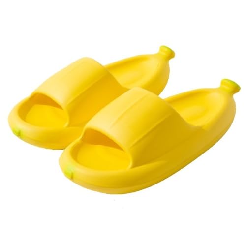AILIUXIAOYAN Sandalen, Hausschuhe for Damen mit dicker Sohle – gemütliche Slide-Sandalen for drinnen und draußen Hausschuhe für Damen(Yellow,42 EU) von AILIUXIAOYAN