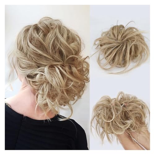 Haarknoten, Elastische Haargummis for Messy Bun, zerzauste Hochsteckfrisuren, Haar-Accessoires for Frauen und Mädchen Dutt-Maker für Haare(Bleach Blonde) von AILIUXIAOYAN