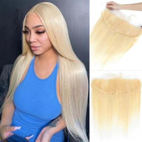 Perücken für Frauen 13x 4 gerade Spitze Frontal 613 Front Spitze Haar Block Perücke menschliches Haar Perücken(16inch) von AILIUXIAOYAN