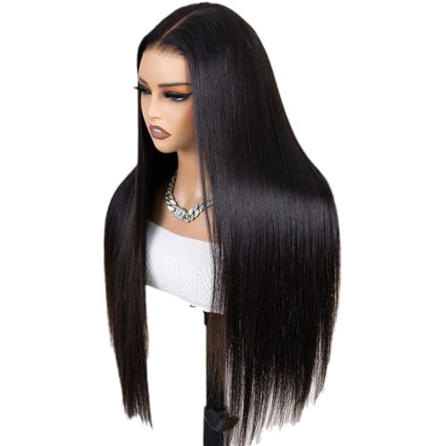 Perücken für Frauen 13x4 HD Transparente Lace Front Perücke Echthaar Perücken(26inch) von AILIUXIAOYAN