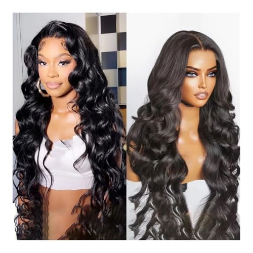 Perücken für Frauen Körperwelle Lace Front Perücke 13x4 HD Transparente Spitze Front Echthaar Perücken 13x6 Körperwelle Brasilianische leimlose lockige Perücken Echthaar Perücken(13x6 Lace,22INCH) von AILIUXIAOYAN