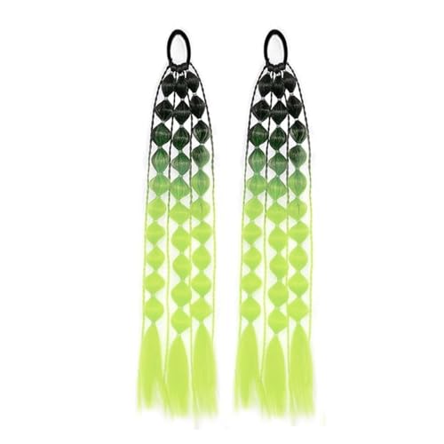 Pferdeschwanzverlängerung, 1pc Laterne Bubble Pferdeschwanz Verlängerung 20 Zoll Bubble Pferdeschwanz Twisted Braid mit Gummiband for Frauen Haarverlängerungen(Black+yellow) von AILIUXIAOYAN