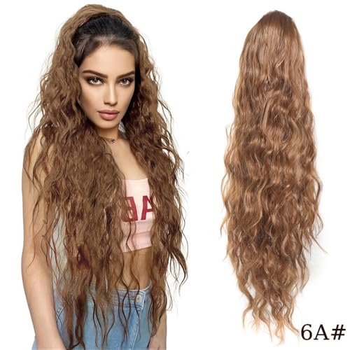 Pferdeschwanzverlängerung, Perücke Pferdeschwanz Damen Langes Haar Griff Wasser Welligkeit Perücken Langes lockiges Haar Chemische Faser Perücke Hoher Pferdeschwanz Haarverlängerungen(Golden,18inch(45 Pferdeschwanzverlängerung, Perücke Pferdeschwanz Damen Langes Haar Griff Wasser Welligkeit Perücken Langes lockiges Haar Chemische Faser Perücke Hoher Pferdeschwanz Haarverlängerungen(Golden,18inch(45 von AILIUXIAOYAN