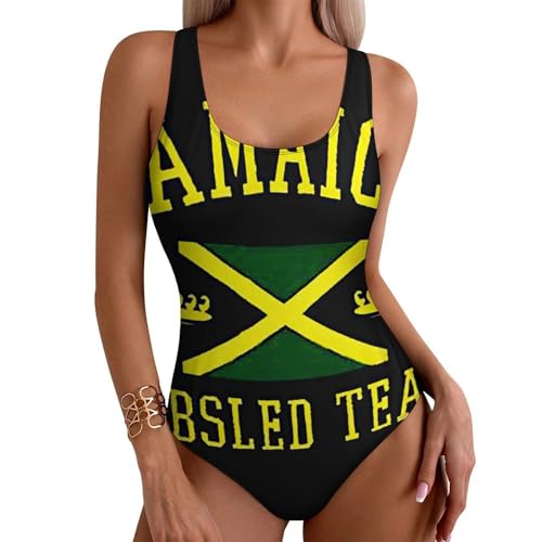 AILLOSA Badeanzüge Swimsuit Badeanzug für Damen Badeanzug Muster Badeanzüge für Frauen Bademode Flag-107 von AILLOSA