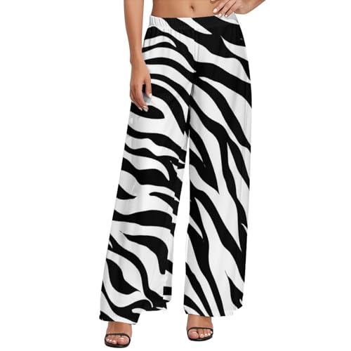 AILLOSA Damen Hosen Weite Hosenbeine Sommer Casual Locker Freizeithose Hose Weite Leg Hose Hohe Taille yh-12 von AILLOSA