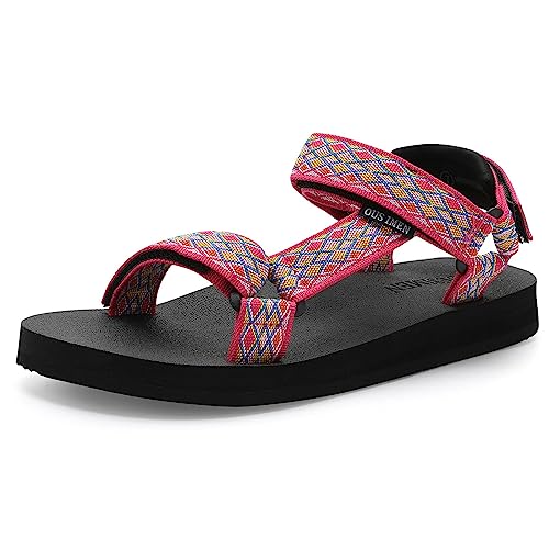 AILLOSA Damen Sandalen Lässige Sommer Schnelltrocknende Sandalen mit Fußgewölbeunterstützung Outdoor Wandersandalen Leichte Schuhe von AILLOSA