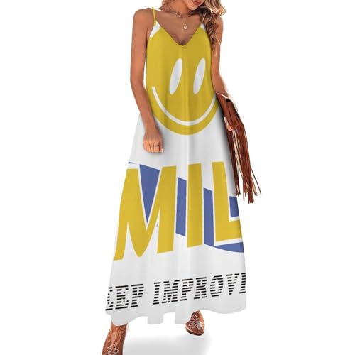 AILLOSA Freizeitkleider für Damen Halter Knöchellanges Kleid Sommerkleid Ohne Arm Freizeitkleid Langes Kleid TH-117 von AILLOSA