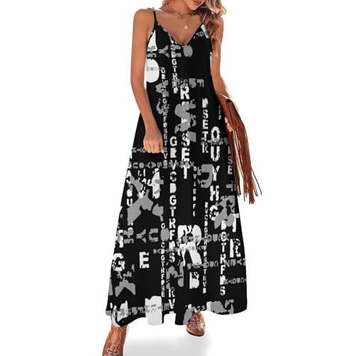 AILLOSA Freizeitkleider für Damen Halter Knöchellanges Kleid Sommerkleid Ohne Arm Freizeitkleid Langes Kleid yh-675 von AILLOSA
