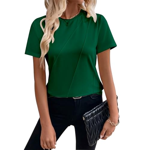 AILLOSA T-Shirts für Damen Blusen & Tuniken Elegant Kurzarm Lockere Sommer Top von AILLOSA