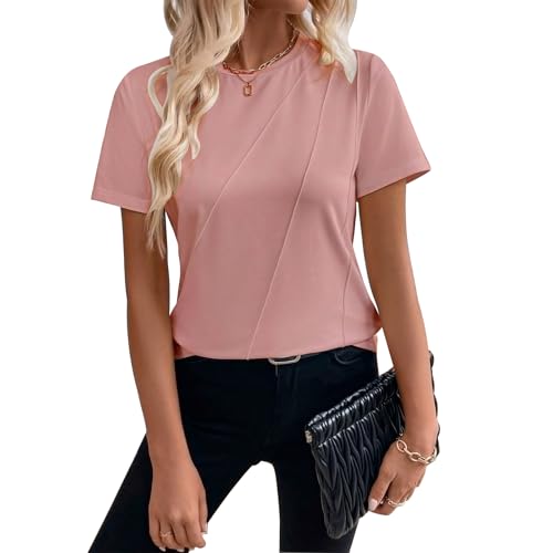 AILLOSA T-Shirts für Damen Blusen & Tuniken Elegant Kurzarm Lockere Sommer Top von AILLOSA