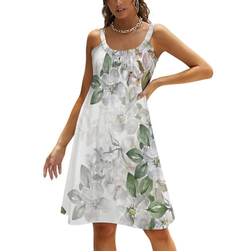 AILLOSA Trägerkleid ärmellos Freizeitkleider für Damen Halter Knöchellanges Kleid Sommerkleid Ohne Arm Freizeitkleid Langes Kleid yh-170 von AILLOSA