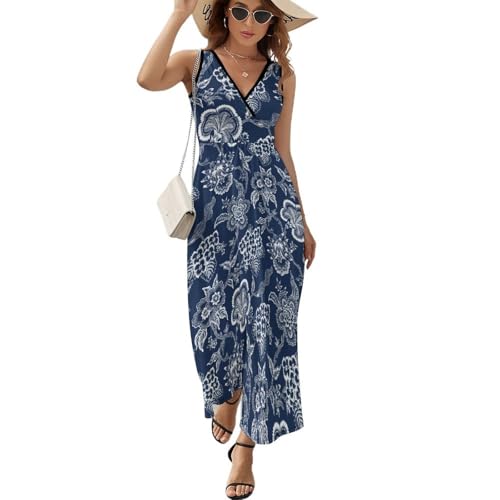 AILLOSA ärmelloses Kleid Freizeitkleider für Damen Halter Knöchellanges Kleid Sommerkleid Ohne Arm Freizeitkleid Langes Kleid yh-482 von AILLOSA