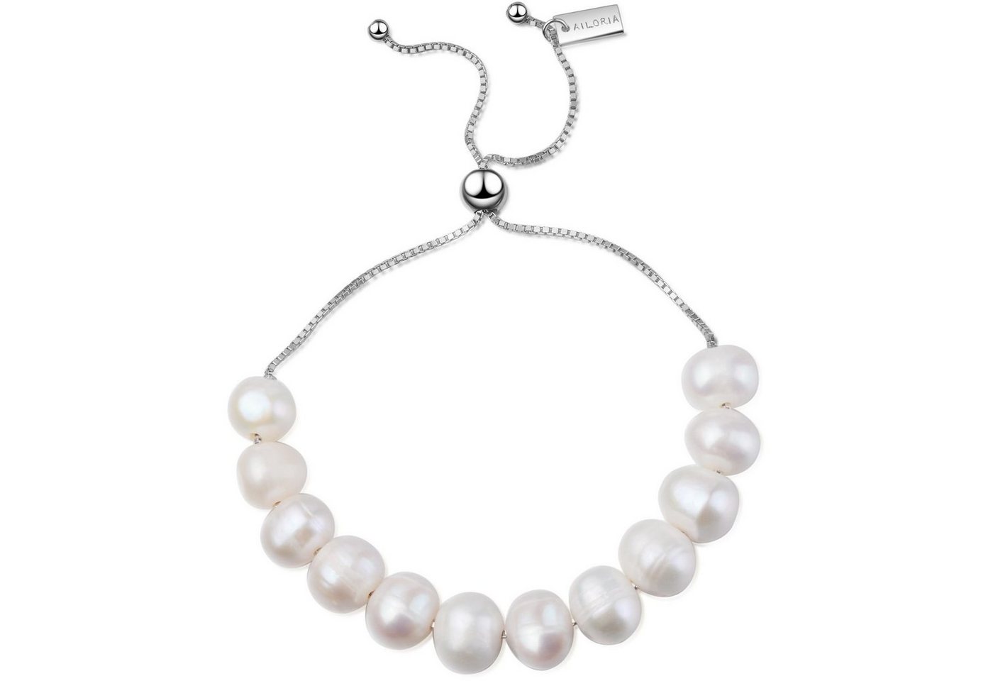 AILORIA Armband MICHIRU armband silber/weiße perle, Armband Silber/weiße Perle von AILORIA