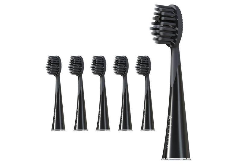 AILORIA Aufsteckbürsten SHINE BRIGHT Charcoal Ersatzbürstenköpfe 6er Set, Ersatzbürstenköpfe Set für SHINE BRIGHT von AILORIA