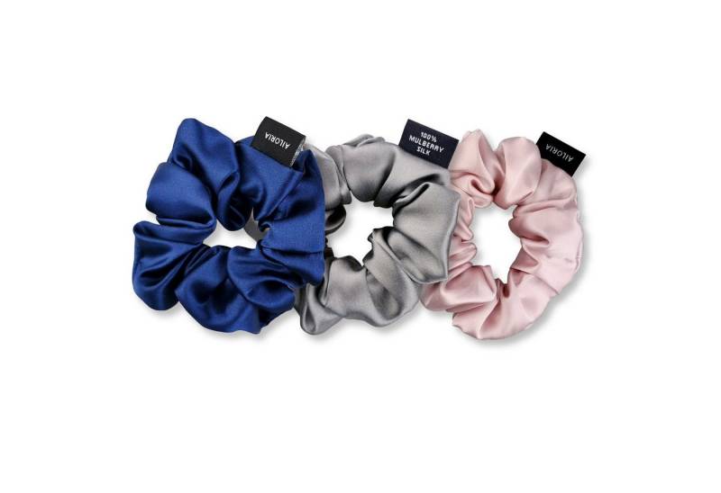 AILORIA Haargummi DOUX Set 3 Scrunchies M aus Seide, Luxuriöses Set aus drei Haargummis von AILORIA