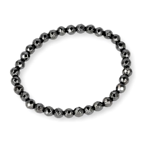 AIMANTIX Hämatit-Armband, magnetisch, für Damen und Herren, kleine Kugeln – Magnetarmband mit Facetten – bringt Energie und Beruhigung – verbindet die Eigenschaften von Mineralien und Magneten von AIMANTIX